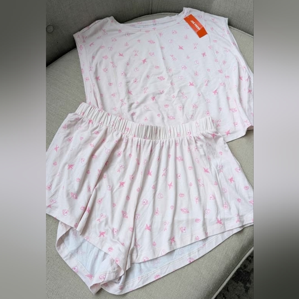 Joe Fresh Light Pink Patterned Women's Pajama Set